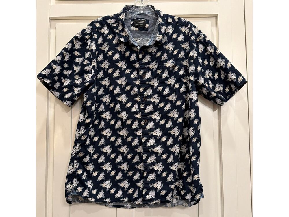 Sunrise Kingdom Vintage Design patterned button up XL 100% Cotton